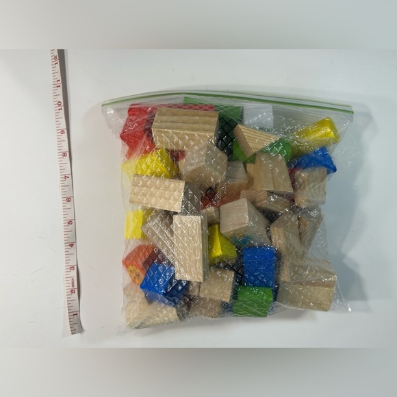 Colorful Wooden Building Blocks Set - Free W Purchase - Picture 2 of 3